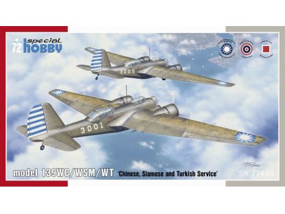 SPECIAL HOBBY 1/72 Model 139WC/WSM/WT Chinese, Siamese and Turkish Service