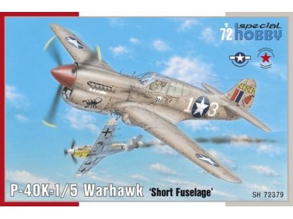 SPECIAL HOBBY 1/72 P-40K-1/5 Warhawk Short Fuselage for 4x camo