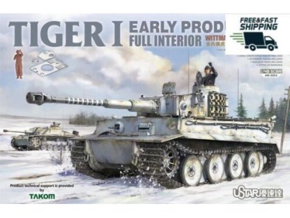 SUYATA 1/48 Tiger I Early Production Full Interior Wittmans Command Tiger