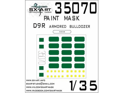 SX-ART 1/35 D9R Armored Bulldozer Painting mask for MENG