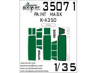 SX-ART 1/35 K-4350 Painting mask for ZVE