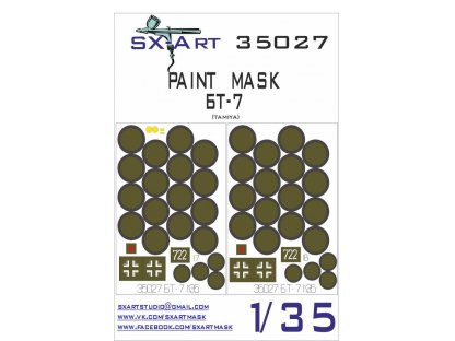 SX-ART 1/35 Mask BT-7 Painting Mask for TAM