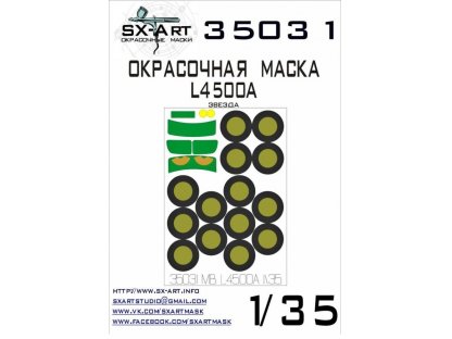 SX-ART 1/35 Mask MB L4500A Painting Mask for ZVE