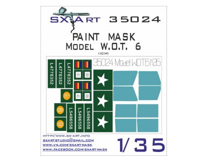 SX-ART 1/35 Mask Model W.O.T.6 Painting Mask for ICM