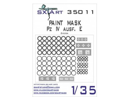 SX-ART 1/35 Mask Pz. IV Ausf. E Painting Mask for ZVE