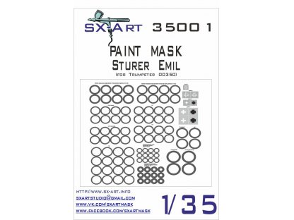 SX-ART 1/35 Mask Sturer Emil Painting Mask for TRU 00350