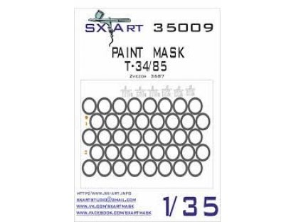 SX-ART 1/35 Mask T-34/85 Painting Mask for ZVE 3687