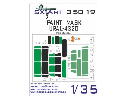 SX-ART 1/35 Mask URAL-4320 Painting Mask for ZVE