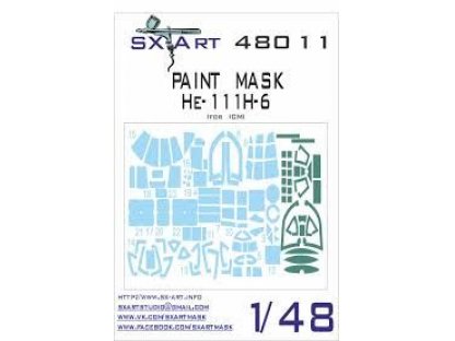 SX-ART 1/48 He-111H-6 Painting Mask for ICM
