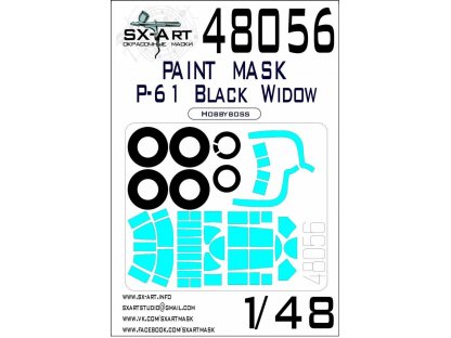 SX-ART 1/48 P-61 Black Widow Painting mask for HBB