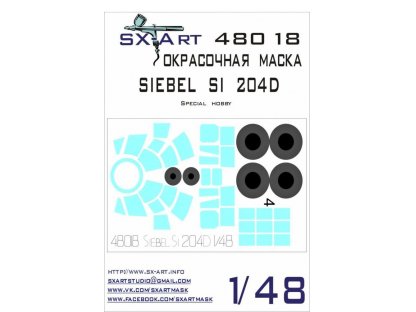SX-ART 1/48 Siebel Si 204D Painting Mask for SH