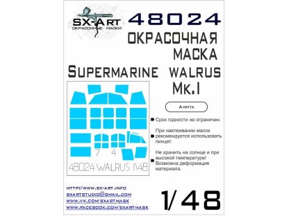 SX-ART 1/48 Supermarine Walrus Mk.I Painting mask for AIRF