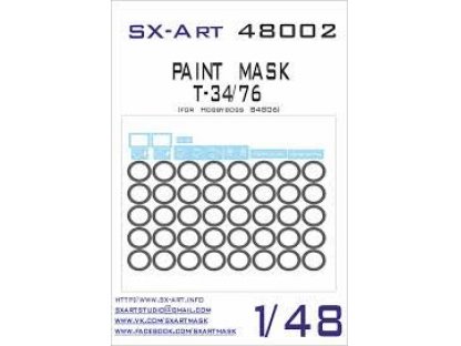 SX-ART 1/48 T-34/76 Painting Mask for HBB 84806