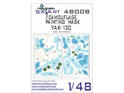 SX-ART 1/48 Yak-130 Camouflage Painting Mask for KTH