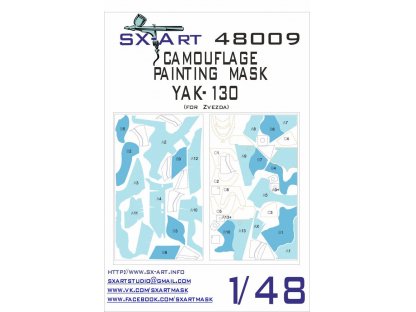 SX-ART 1/48 Yak-130 Camouflage Painting Mask for ZVE