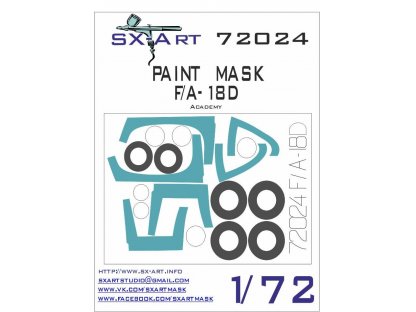 SX-ART 1/72 F/A-18D Painting Mask for ACA