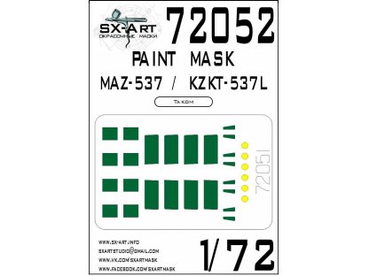 SX-ART 1/72 MAZ-537 / KZKT-537L Painting mask for TAKOM