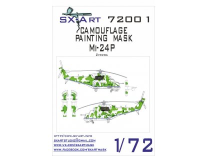 SX-ART 1/72 Mi-24P Camouflage Painting Mask for ZVE