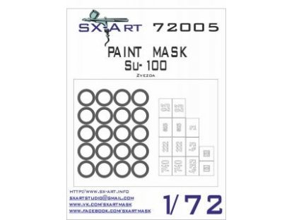 SX-ART 1/72 Su-100 Painting Mask for ZVE