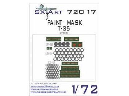 SX-ART 1/72 T-35 Painting Mask for ZVE