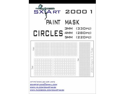 SX-ART Mask Circles 3mm (330x), 4mm (280x), 5mm (220x)