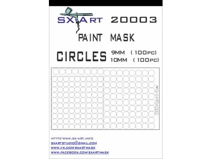 SX-ART Mask Circles 9mm (100x), 10mm (100x)