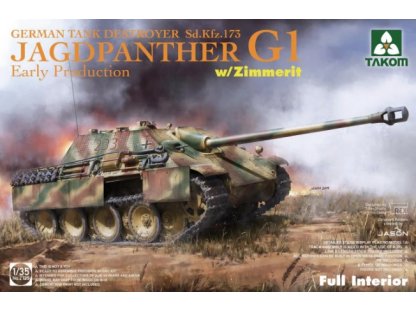 TAKOM 1/35 Jagdpanther G1 Sd.Kfz.173 German TD Early Production w/Zimmerit Limited Edition
