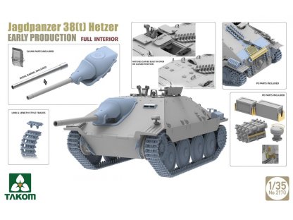 TAKOM 1/35 Jagdpanzer 38(t) Hetzer Early Production With Full Interior