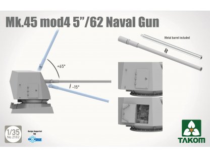 TAKOM 1/35 Mk.45 mod 4 5"/62 Naval Gun