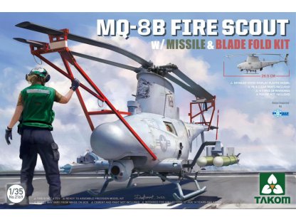 TAKOM 1/35 MQ-8B Fire Scout w/Missile & Blade Fold Kit