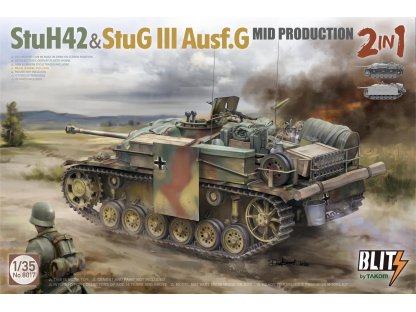 TAKOM 1/35 StuH 42 & StuG III Ausf.G Mid Prodution 2 in 1