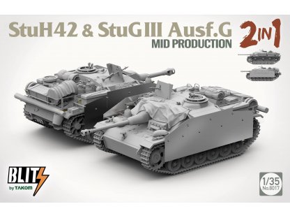 TAKOM 1/35 StuH 42 & StuG III Ausf.G Mid Prodution 2 in 1