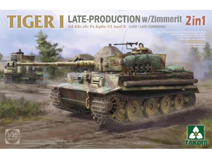 TAKOM 1/35 Tiger I Sd.Kfz.181 Late-Production w/Zimmerit 2 in 1