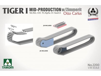 TAKOM 1/35 Tiger I Sd.Kfz.181 Mid-Production w/Zimmerit Limited Edition Otto Carius