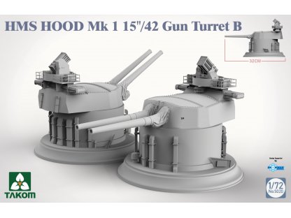 TAKOM 1/350 HMS Hood Mk1 15"/42 Gun Turret B
