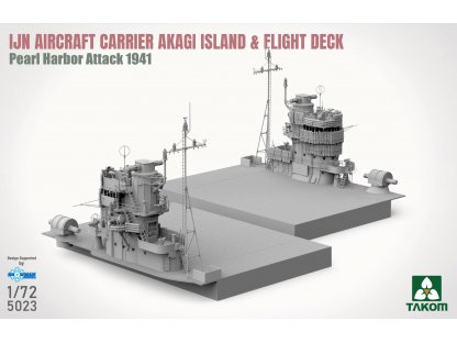 TAKOM 1/72 IJN Aircraft Carrier Akagi Island & Flight Deck Pearl Harbor Attack 1941