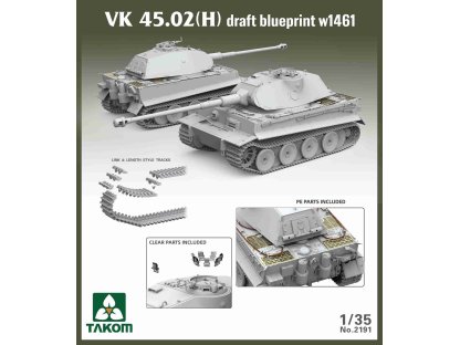 TAKOM 2191 1/35 VK 45.02 (H) Draft Blueprint w 1461