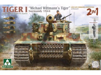 TAKOM 2201 1/35 Tiger I "Michael Wittmann's Tiger" Late Command Normandy 1944 w/Zimmerit
