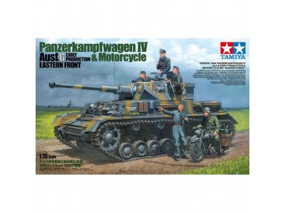 TAMIYA 1/35 Panzerkampfwagen IV Ausf.G Early Production & Motorcycle Set "Eastern Front"
