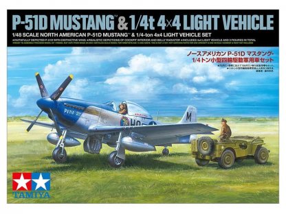TAMIYA 1/48 P-51D Mustang & 4x4 Light Vehicle