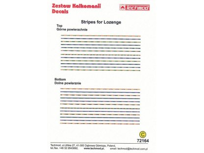 TECHMOD 1/72 Stripes For Lozenge decals