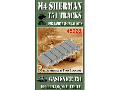 TORO 48028 1/48 M4 Sherman T51 Tracks for Tamiya M4/M4A1 Kits