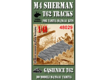 TORO 48029 1/48 M4 Sherman T62 Tracks for Tamiya M4/M4A1 Kits