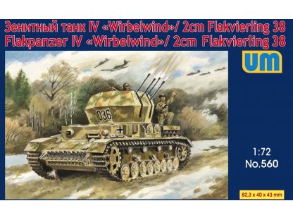 UM 1/72 Flakpanzer IV Wirbelwind / 2 cm Flakvierling 38