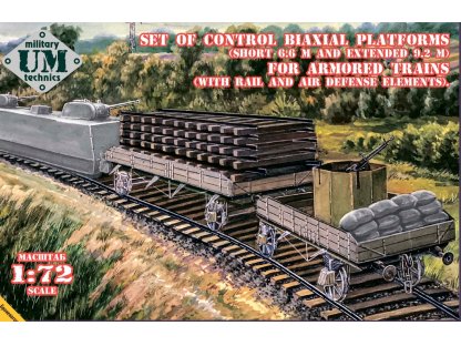 UMMT 706 1/72  Set of Control Biaxial Platforms for Armored Trains