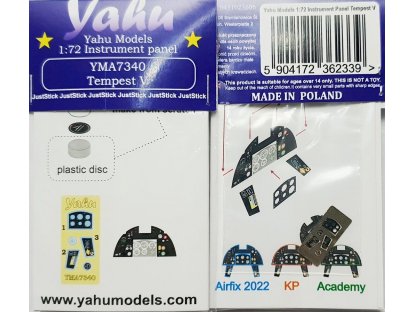 YAHU YMA7340 1/72 Tempest V Instrument panel for AIR