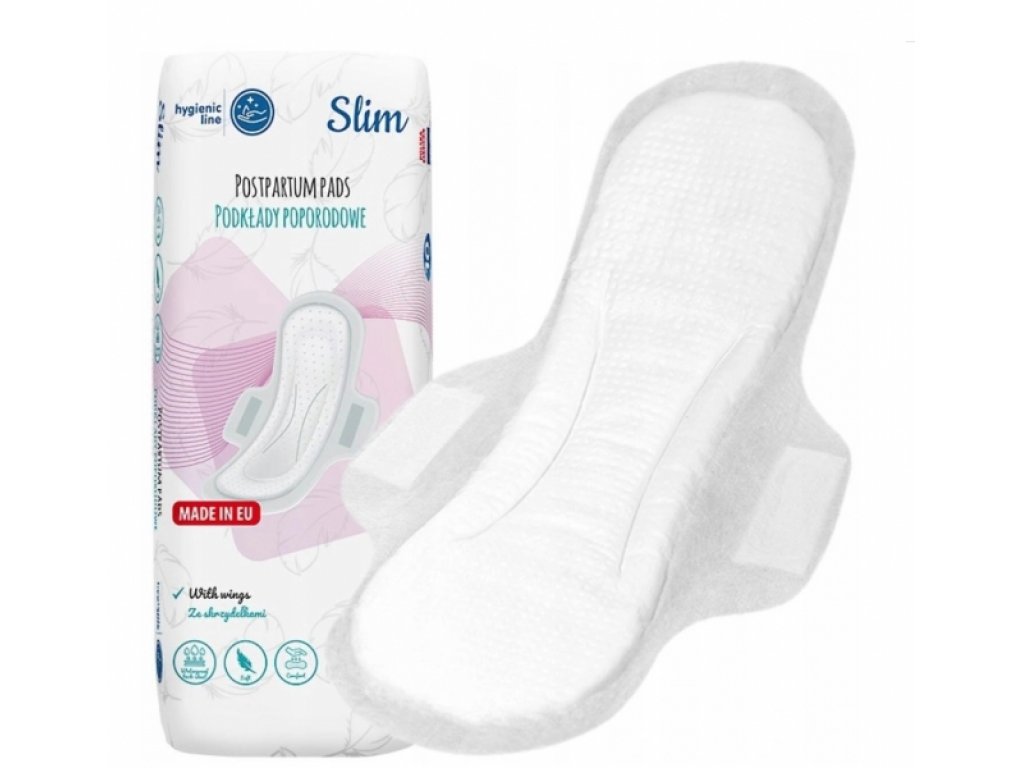 Akuku Poporodní hygienické slim vložky - 10 ks