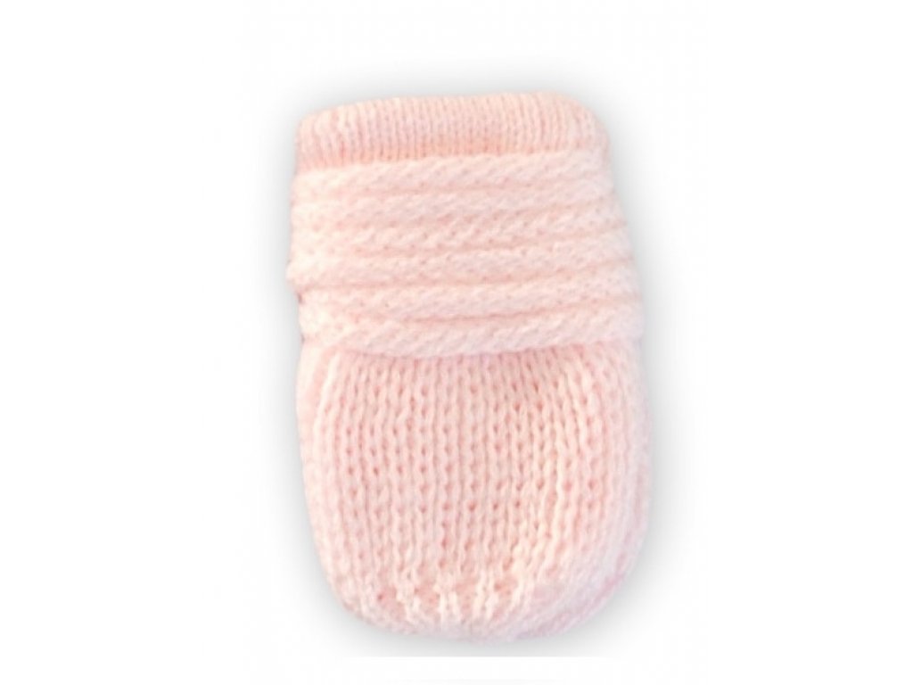 BABY NELLYS Zimní pletené kojenecké rukavičky