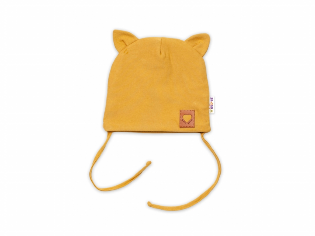 Bavlněná dvouvrstvá čepice s oušky na zavazování FOX