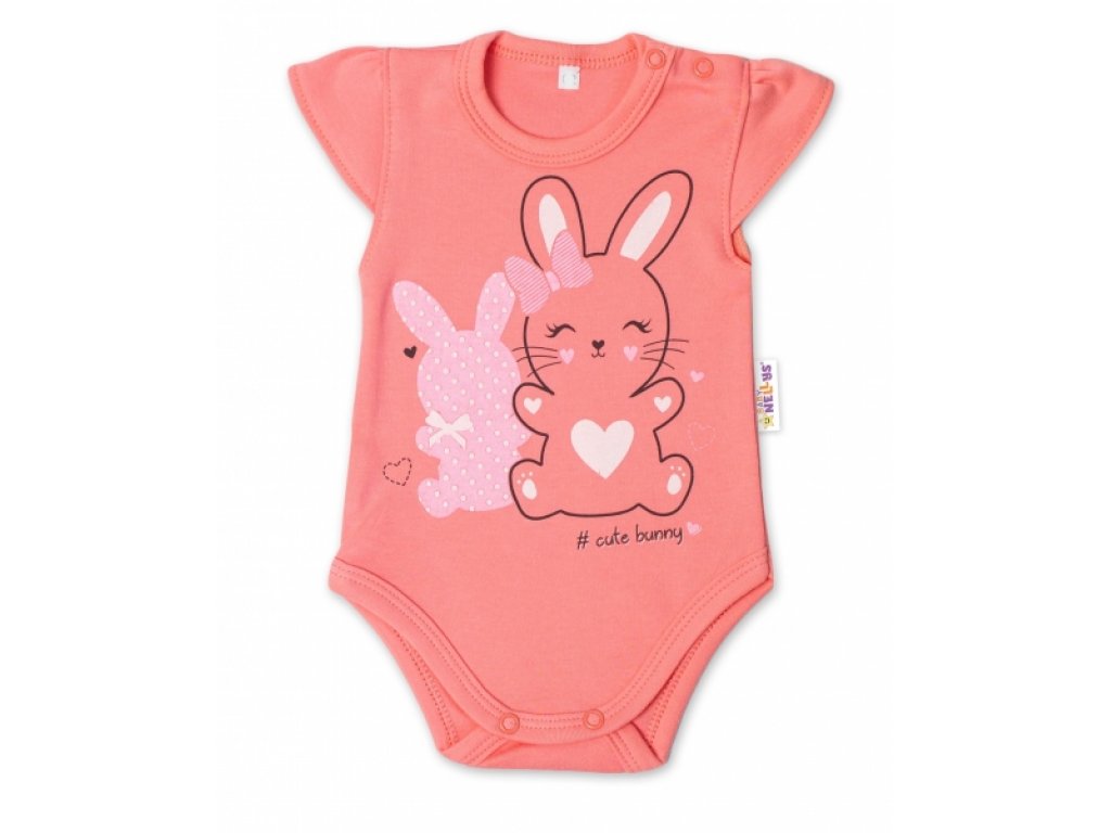 Bavlněné kojenecké body, kr. rukáv, Cute Bunny 
